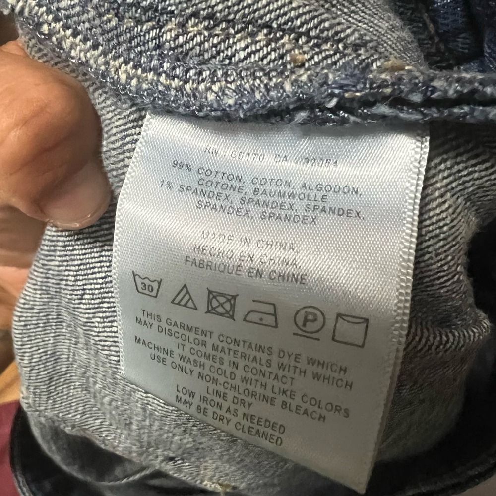 Pilcro Dark Blue Cropped Wide-Leg Jeans - Picture 6 of 8